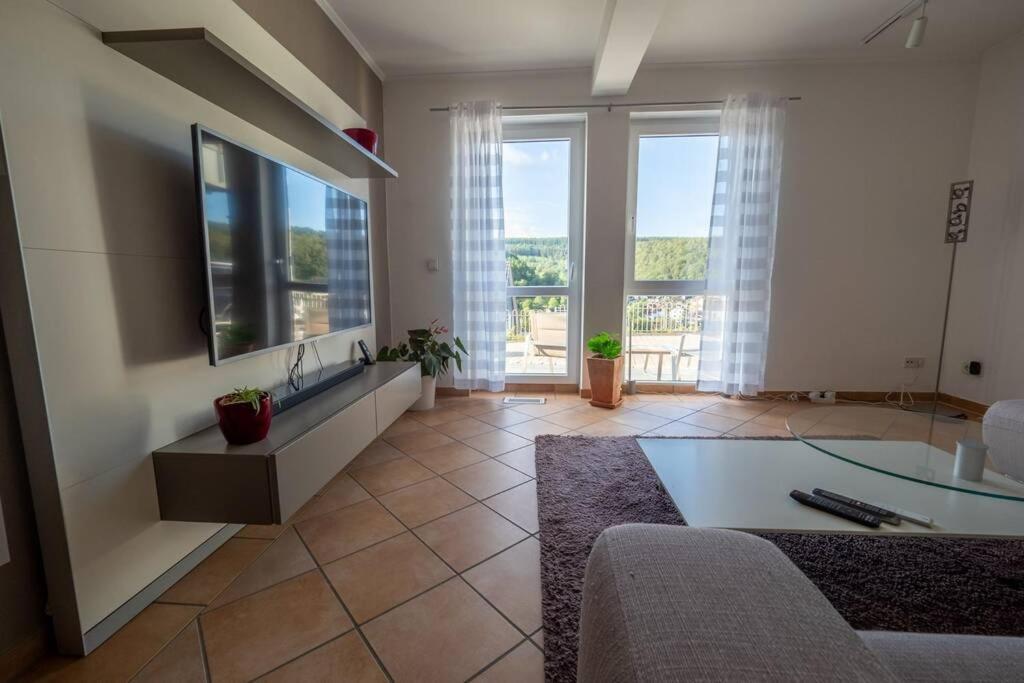 Wohnung Mit Talblick, Ladestation E-Auto Siegen Kültér fotó