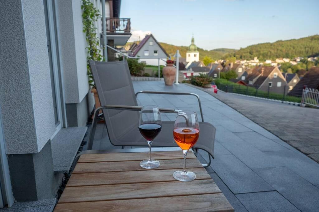 Wohnung Mit Talblick, Ladestation E-Auto Siegen Kültér fotó